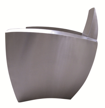 EASY TWO - Industrial style upholstered stainless steel armchair by ICI ET LÀ - view 3